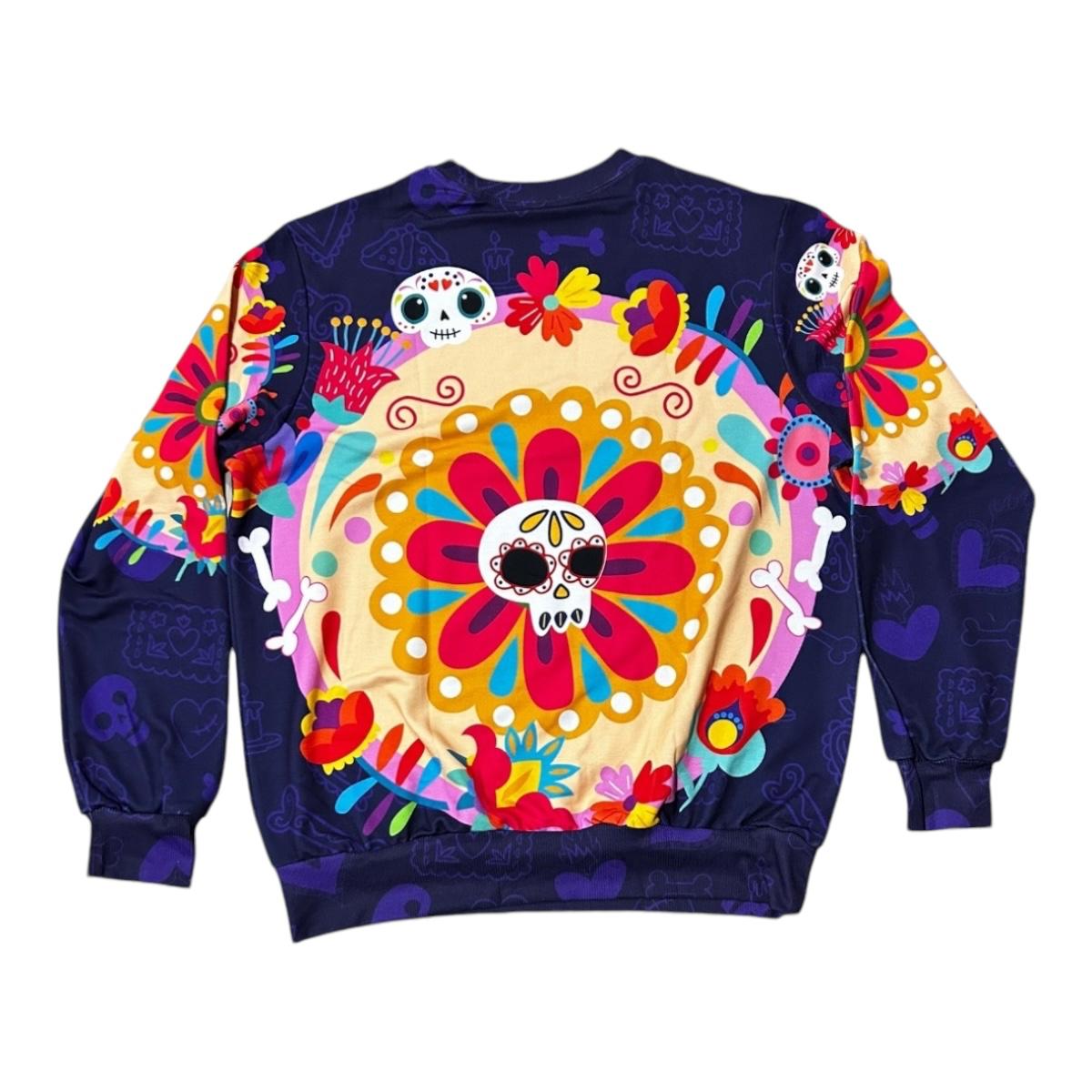 Sudadera Ligera Detalle Lentejuela Catrina Perro  Dia De Muertos