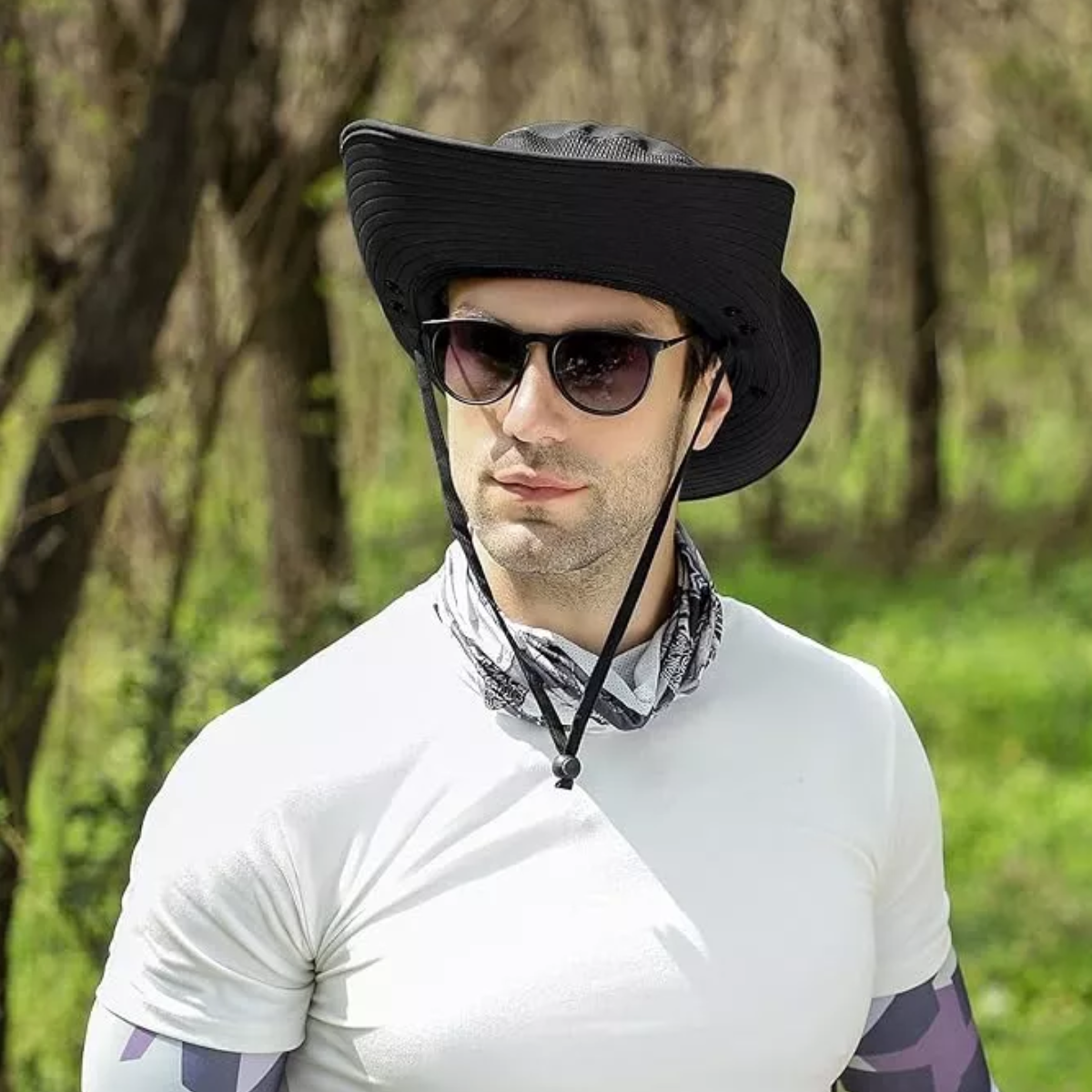 Gorra De Pesca Viseras Para Unisex 360° Anti-uv Y Mangas