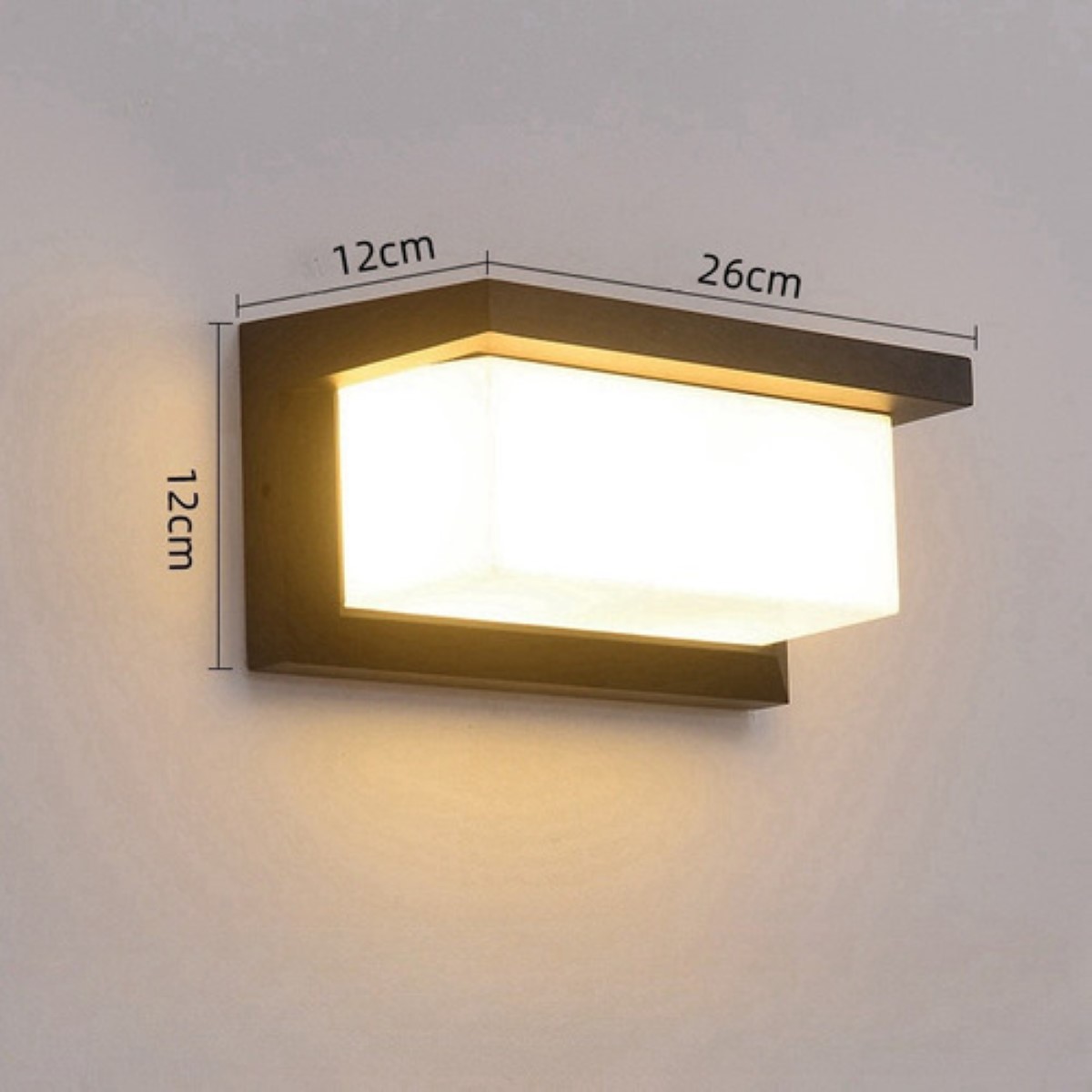 Lámpara Led De Pared Exterior Moderna Para Jardín Con Luz negro