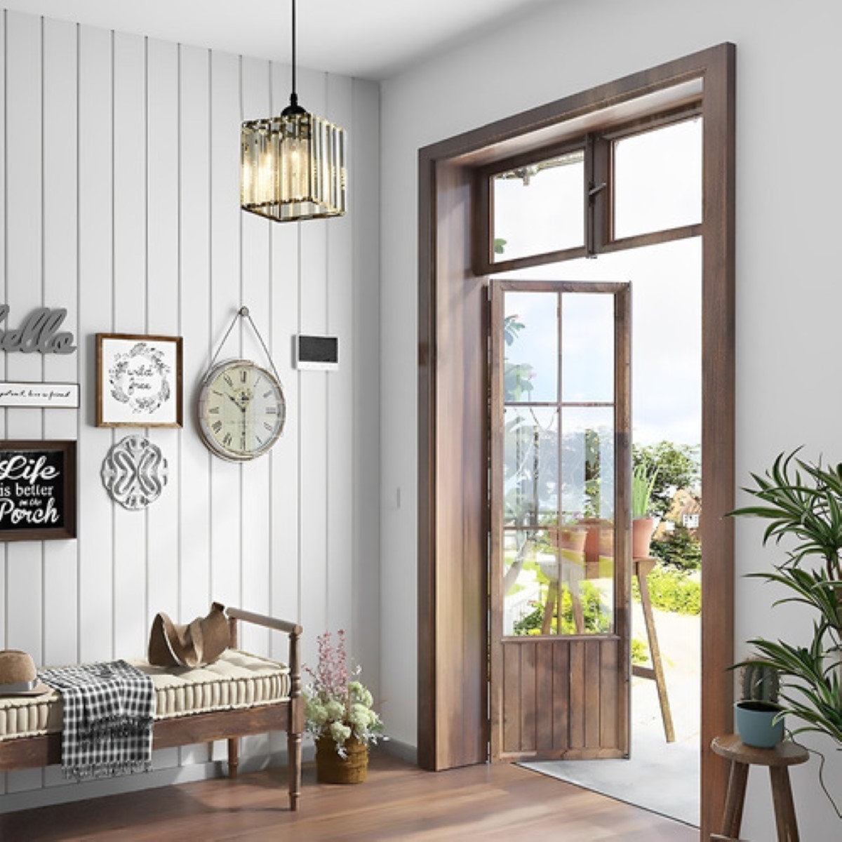 Lámpara Colgante Lámpara De Techo Moderna Decorativa cuadrado negro