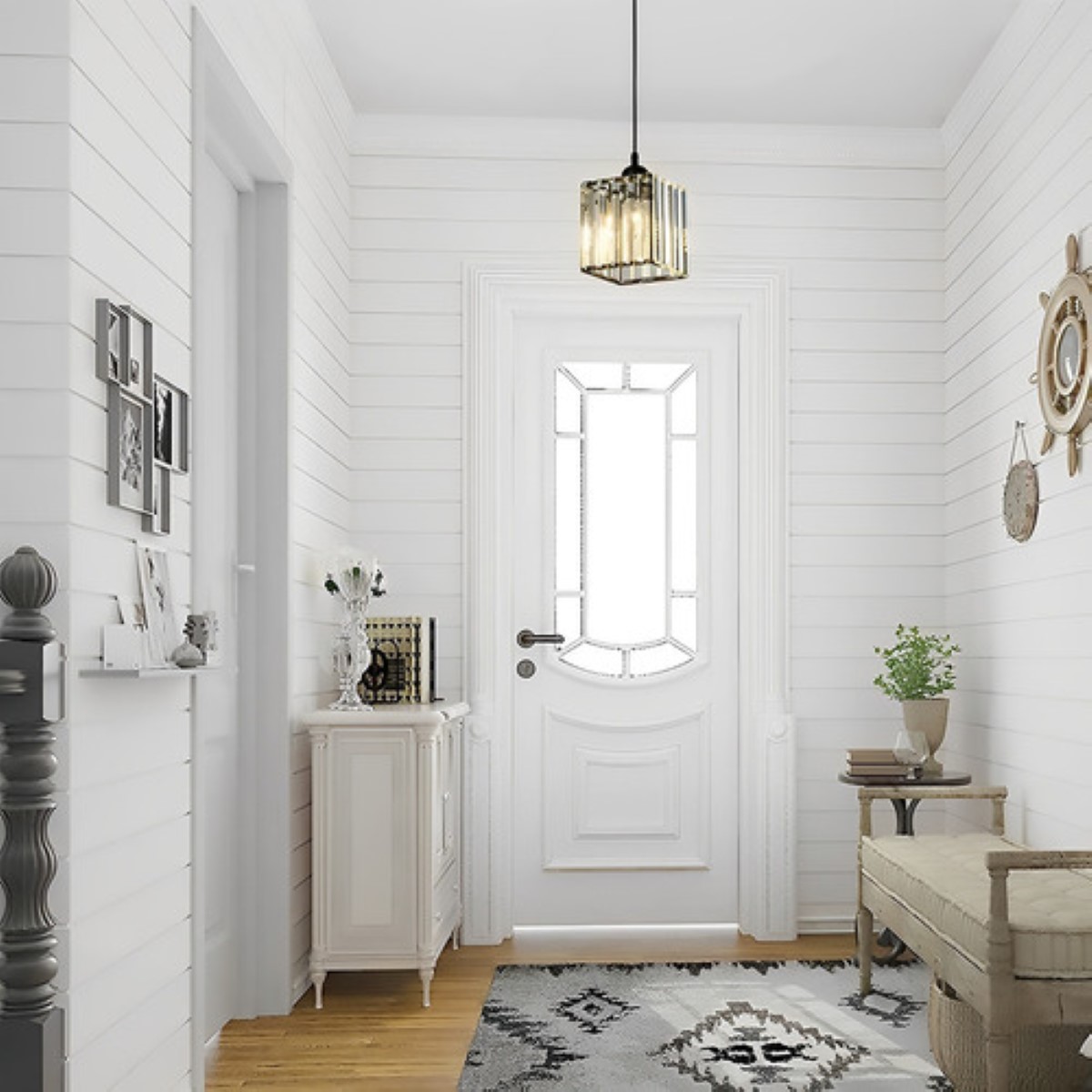 Lámpara Colgante Lámpara De Techo Moderna Decorativa cuadrado negro