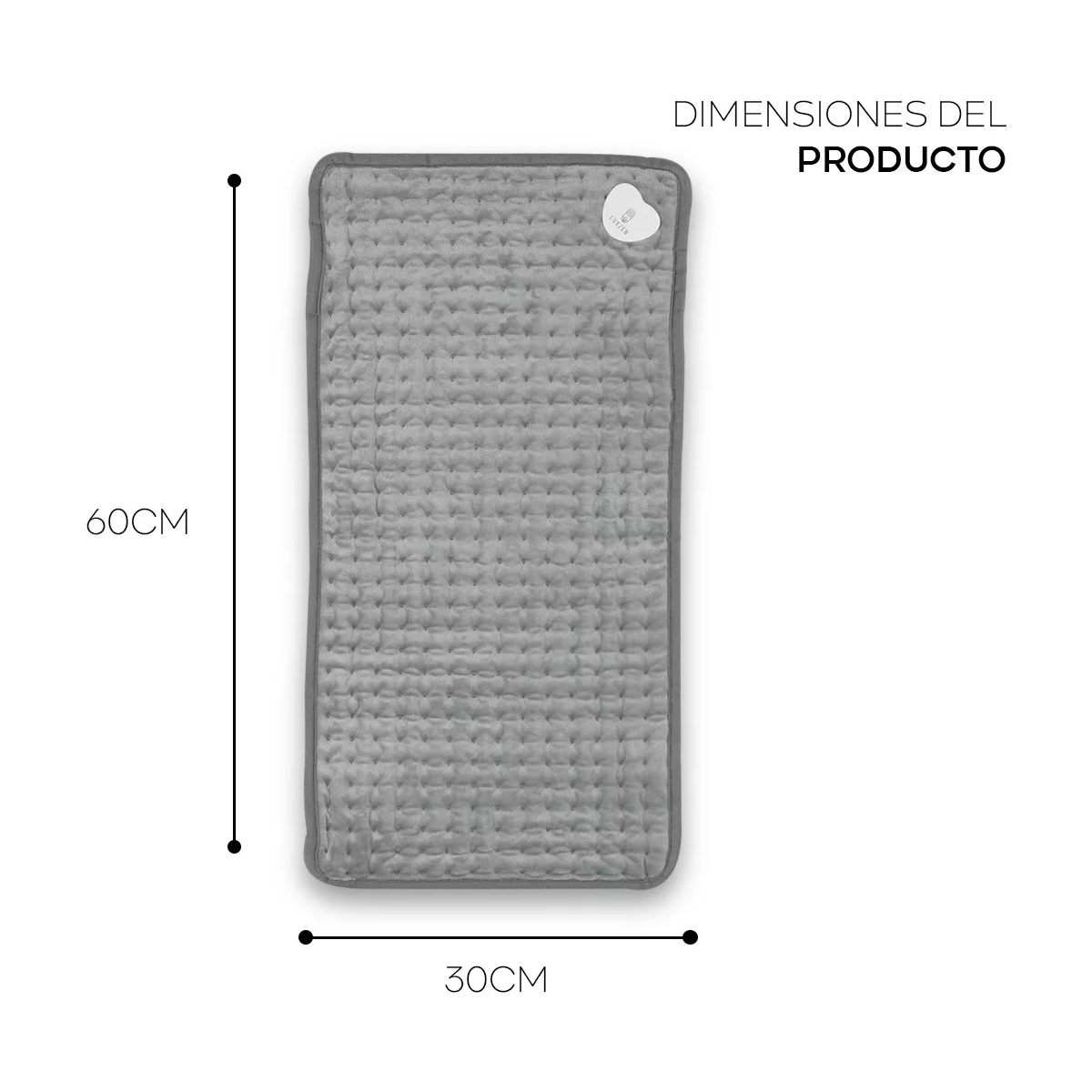 Almohadilla Térmica Cojín Eléctrico Para Rehabilitación Color Gris
