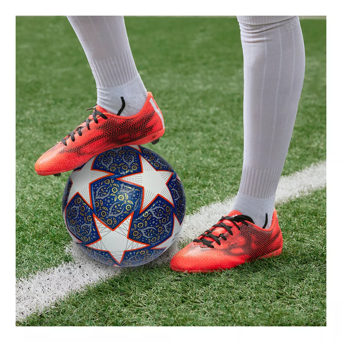 Balon Futbol 7 Champions Estrellas Balón 4 Termosellado Azul Color Azul marino