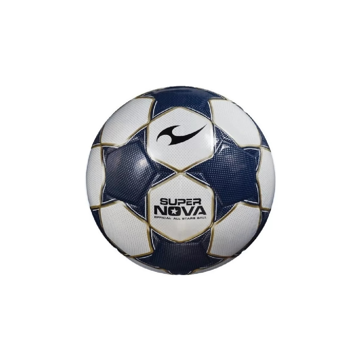 Balón Futbol Modelo Super Nova Laminado Charol Color No. 4 Azul Con Dorado