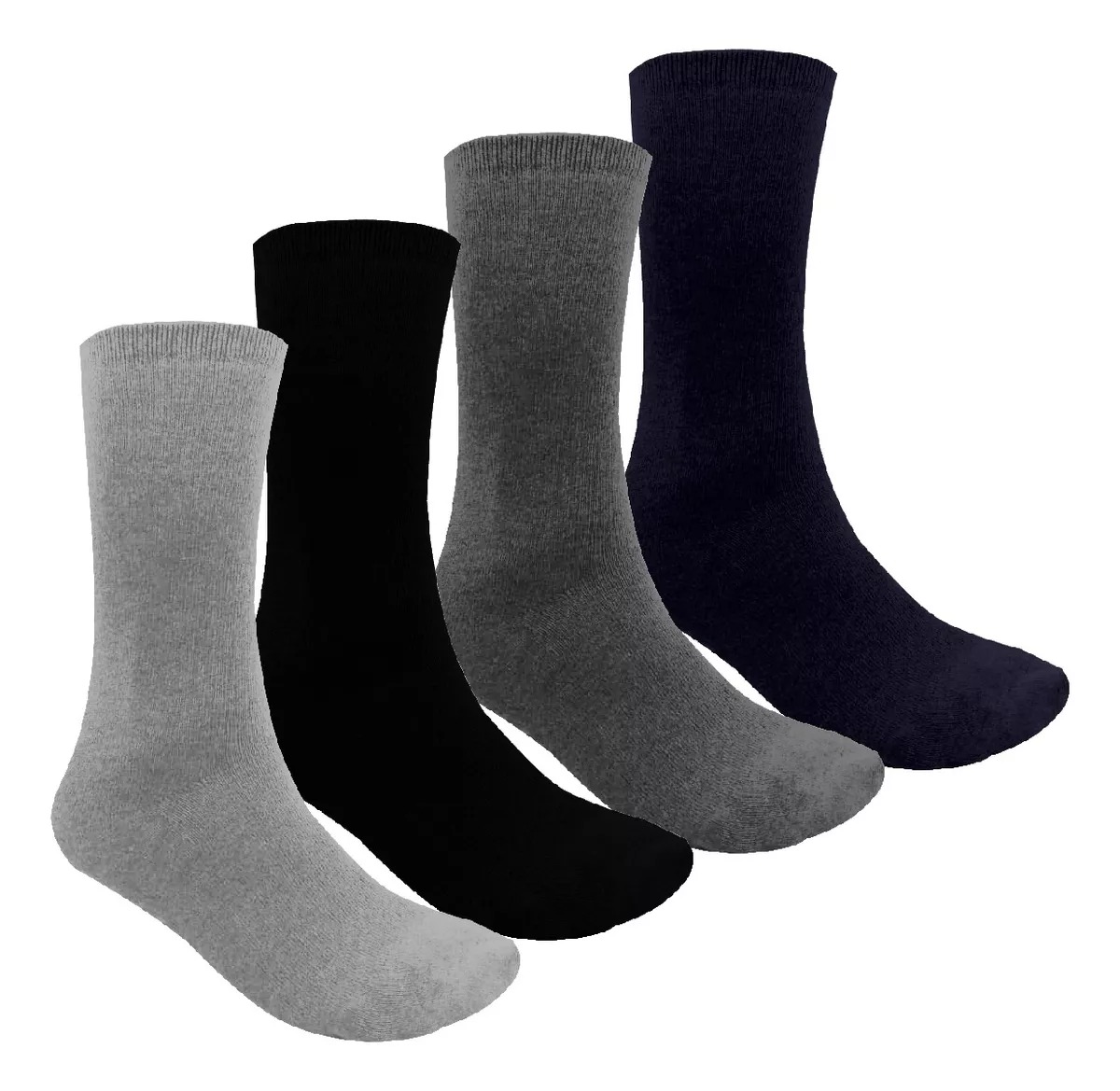 Calcetín Caballero De Vestir Algodón 12 Pares Unitalla