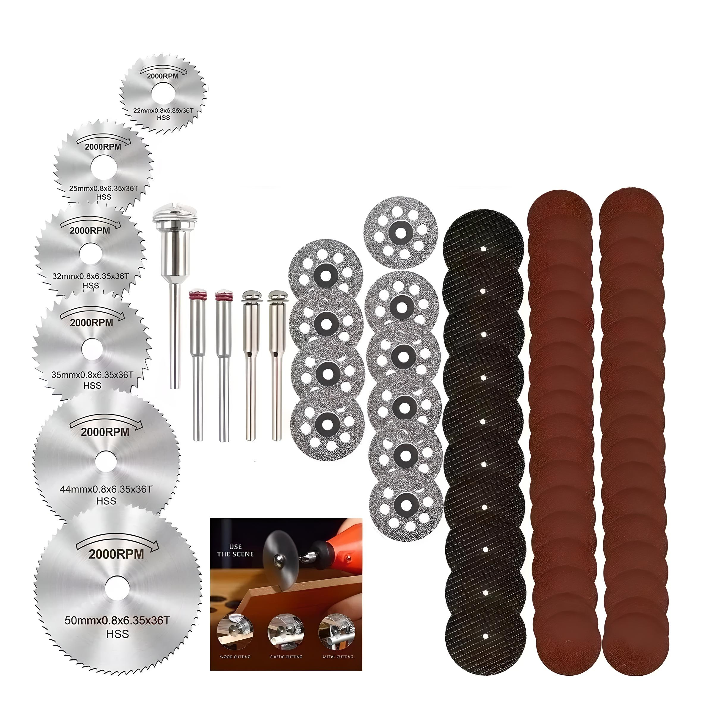 66 Kit Discos Corte Sierra Hss Para Dremel Mototool Taladro