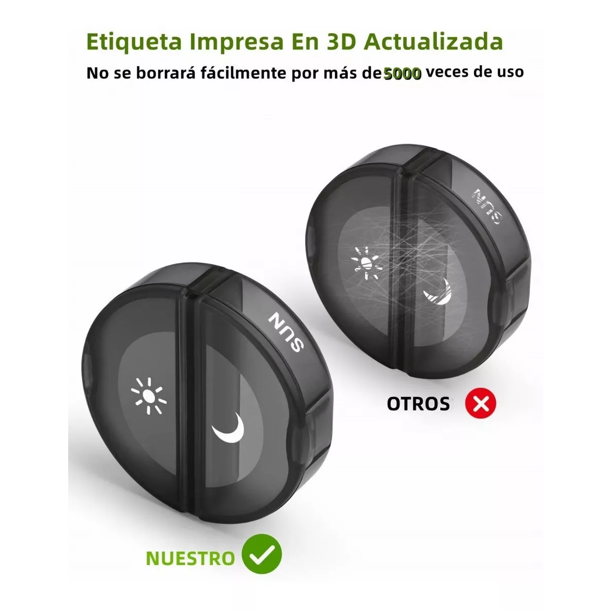 Pastilleros Semanal Organizador De Píldora Portátil 2 Tomas