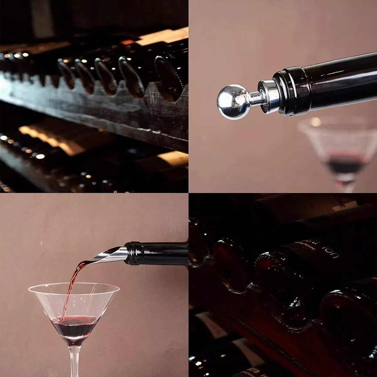 Sacacorchos Vinos Descorchador Profesional Saca Corcho Kit