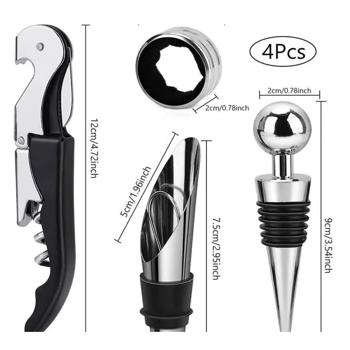 Sacacorchos Vinos Descorchador Profesional Saca Corcho Kit