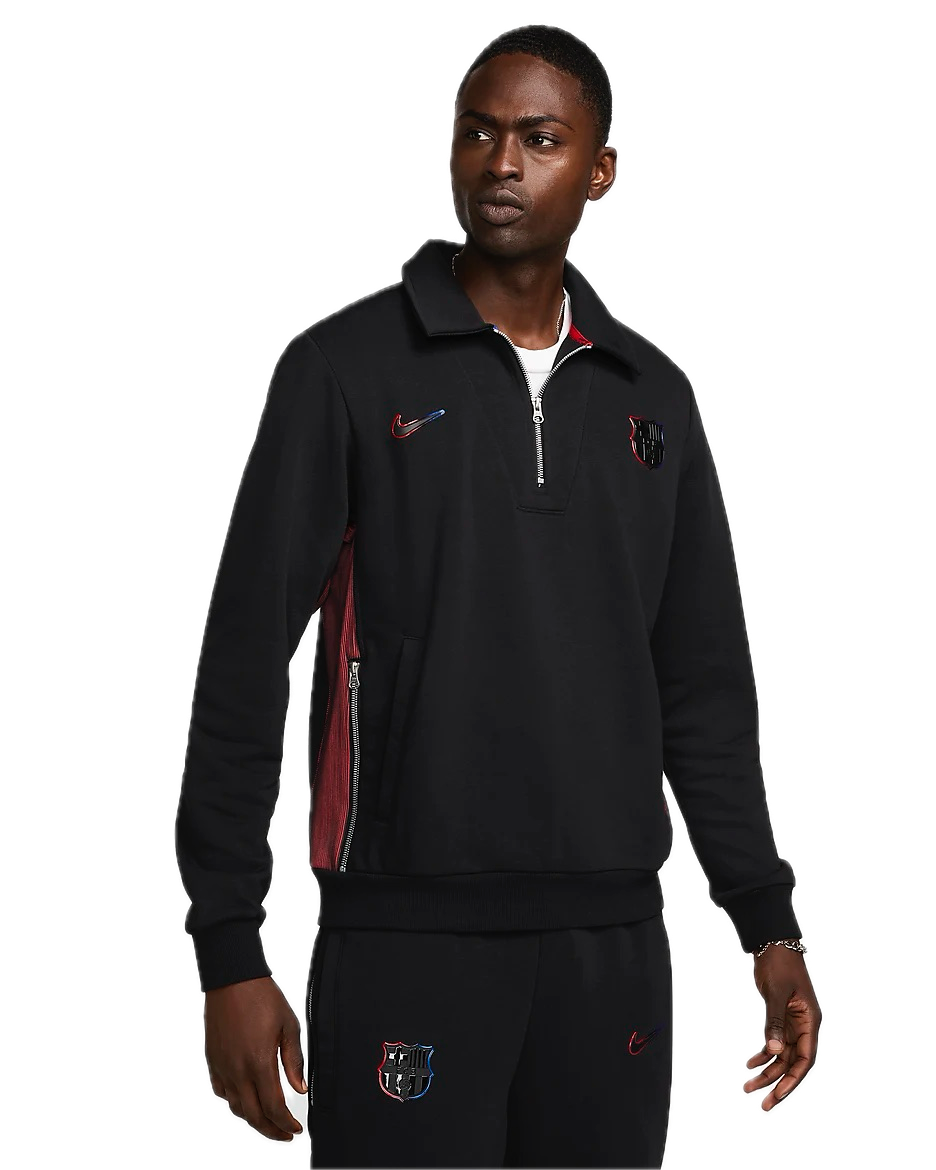 Sudadera medio cierre casual Original Nike FC Barcelona 24-25 FQ8007