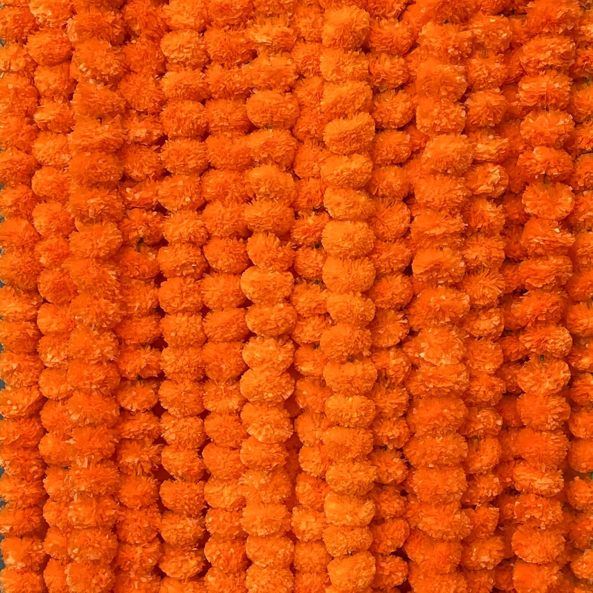 60pc Flores Artificial Cempasúchil Decoración Día Muertos 2m
