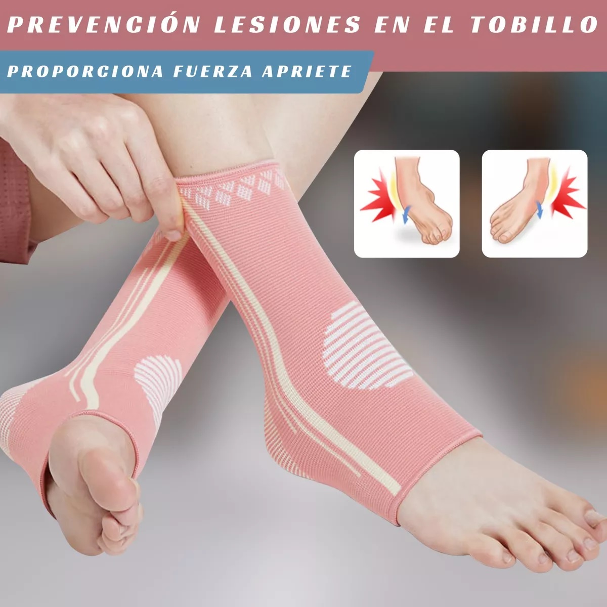 2par Tobillera Deportiva Anti-esguince Soportes Lesión Gym M