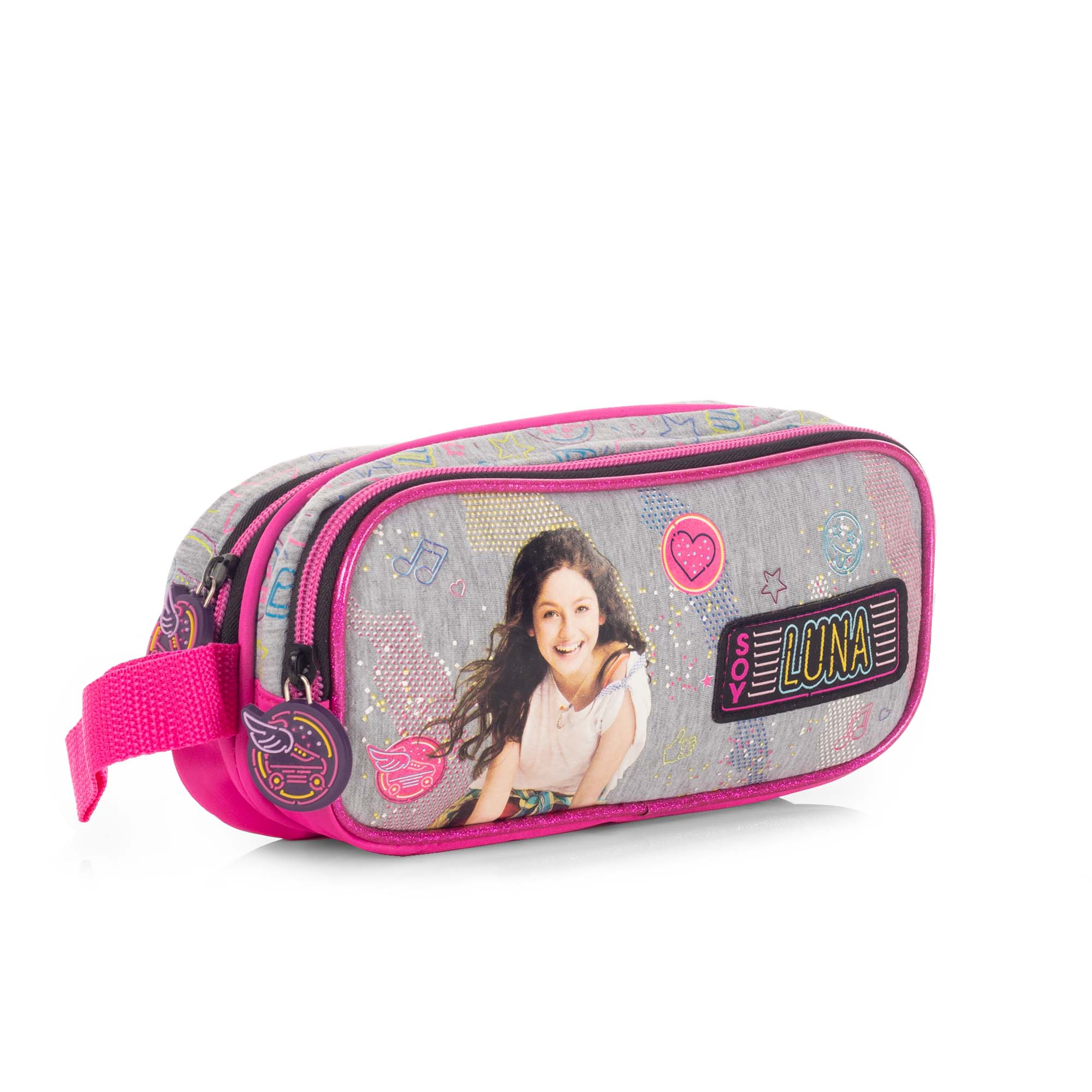 Lapicera Soy Luna 0256 Gris Con Rosa