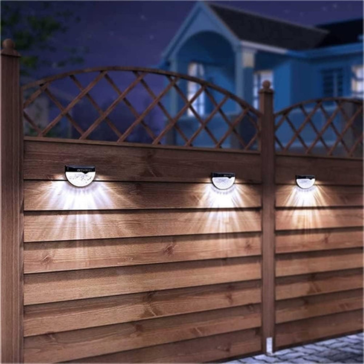 Lamparas Focos De Pared Exterior 6led Blanco Frío/calie Negro-Luz cálida 2 pzs 