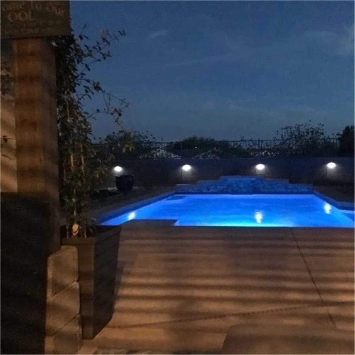 Lamparas Focos De Pared Exterior 6led Blanco Frío/calie Negro-Luz cálida 2 pzs 