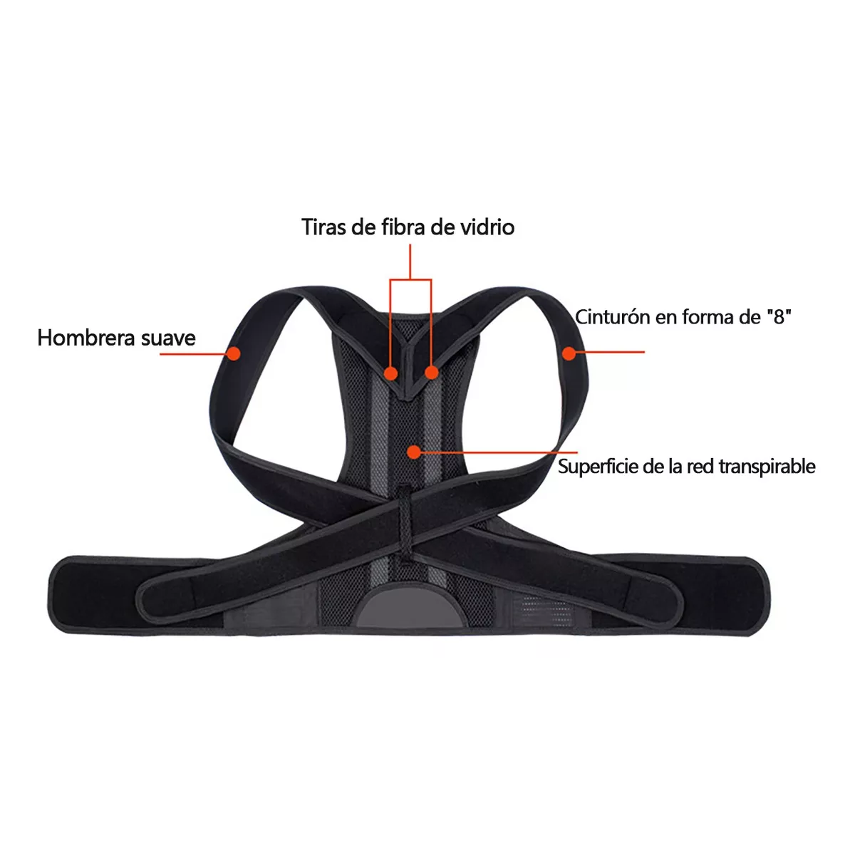 Corrector Postura Espalda Para Hombre Y Mujer Ajustable Faja Talla XL