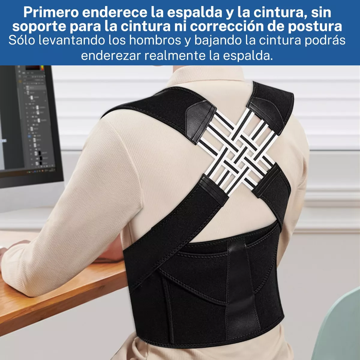 Chaleco Corrector De Postura Ortopédico Lumbar Unisex Talla L