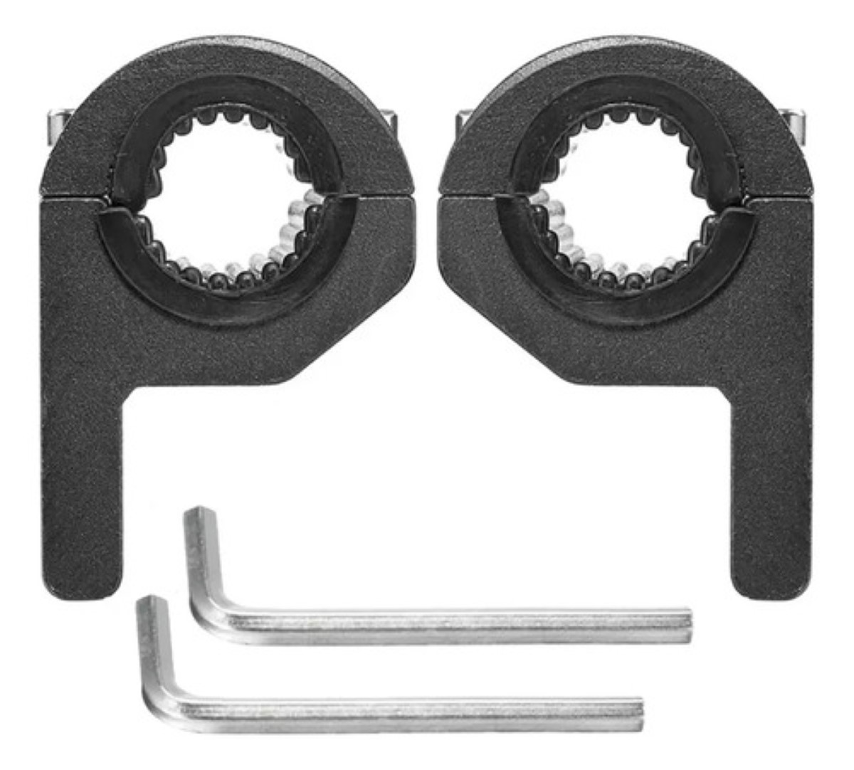 Bases Para Luces Auxiliares Metal Motocicleta Auto 2 pzs negro