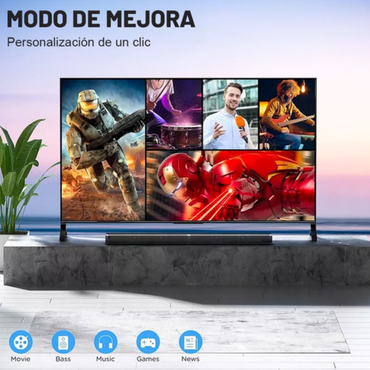 Barras De Sonido Bluetooth Home Theater Bocinas Para Tv 2.0 negro