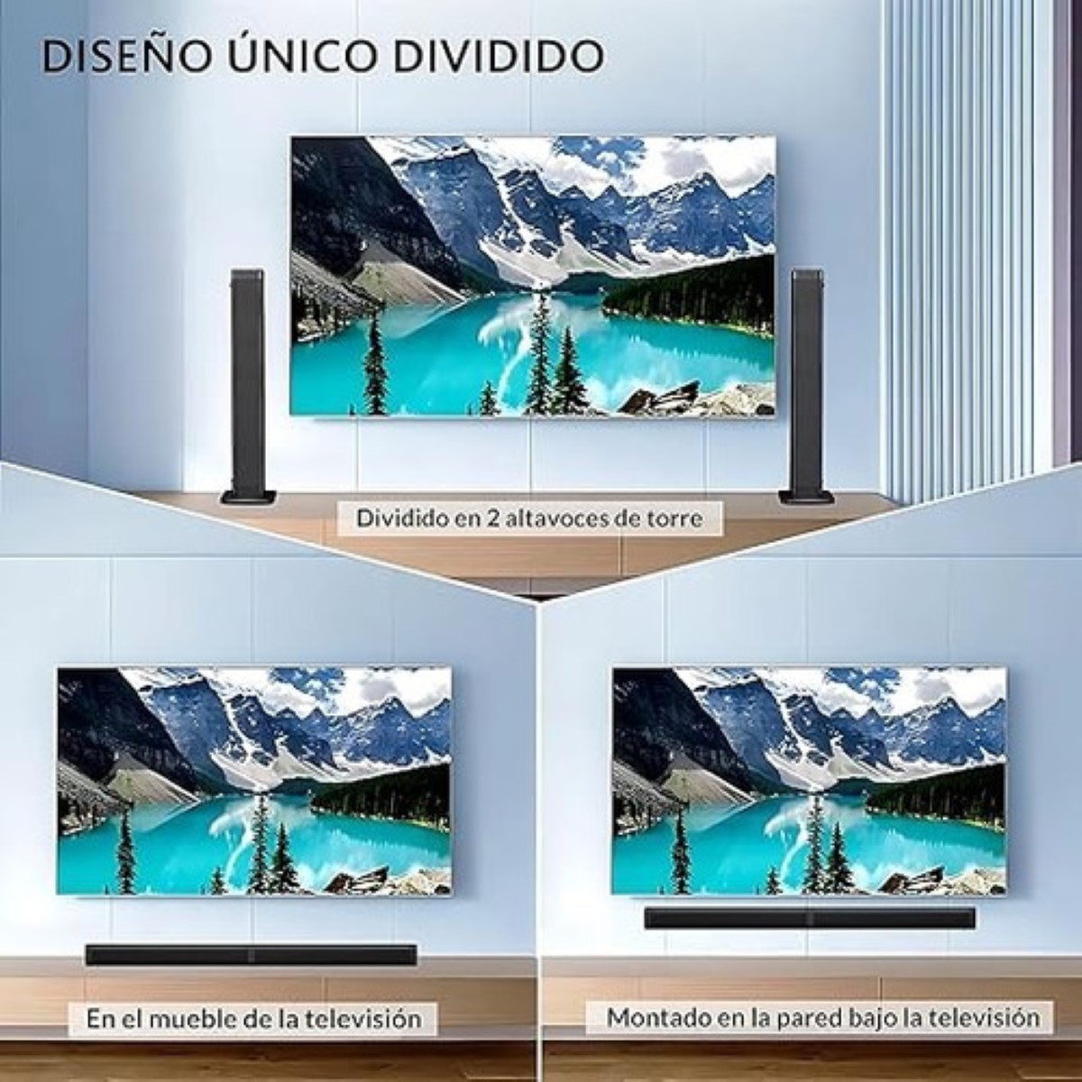 Barras De Sonido Bluetooth Home Theater Bocinas Para Tv 2.0 negro