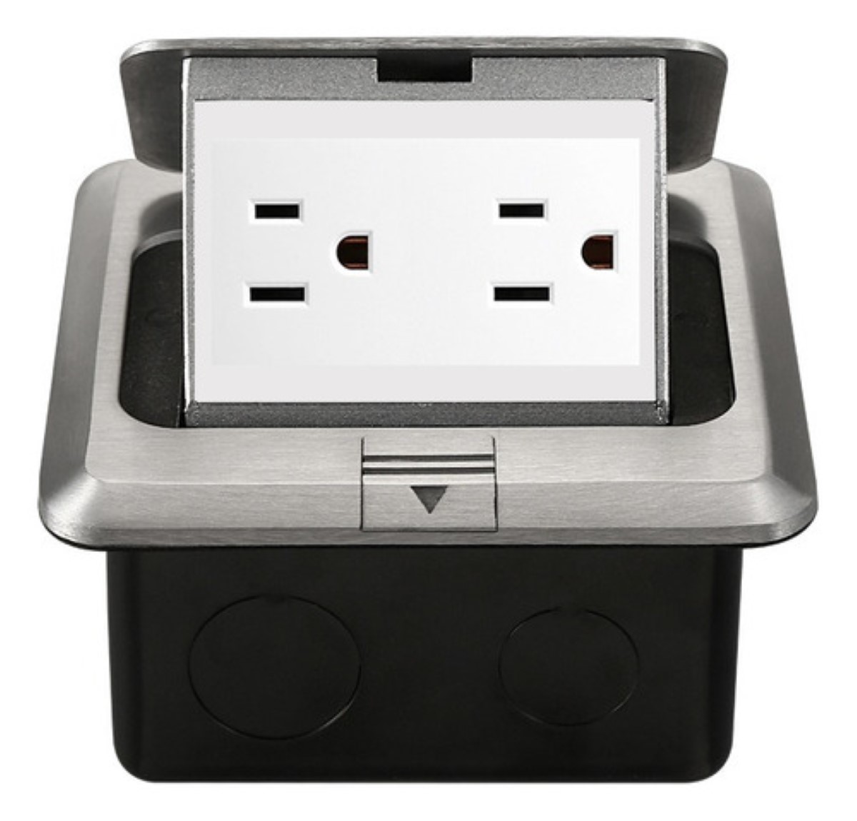 Enchufe Empotrable Sobremesa Contacto Suelo Emergente 20a gris negro