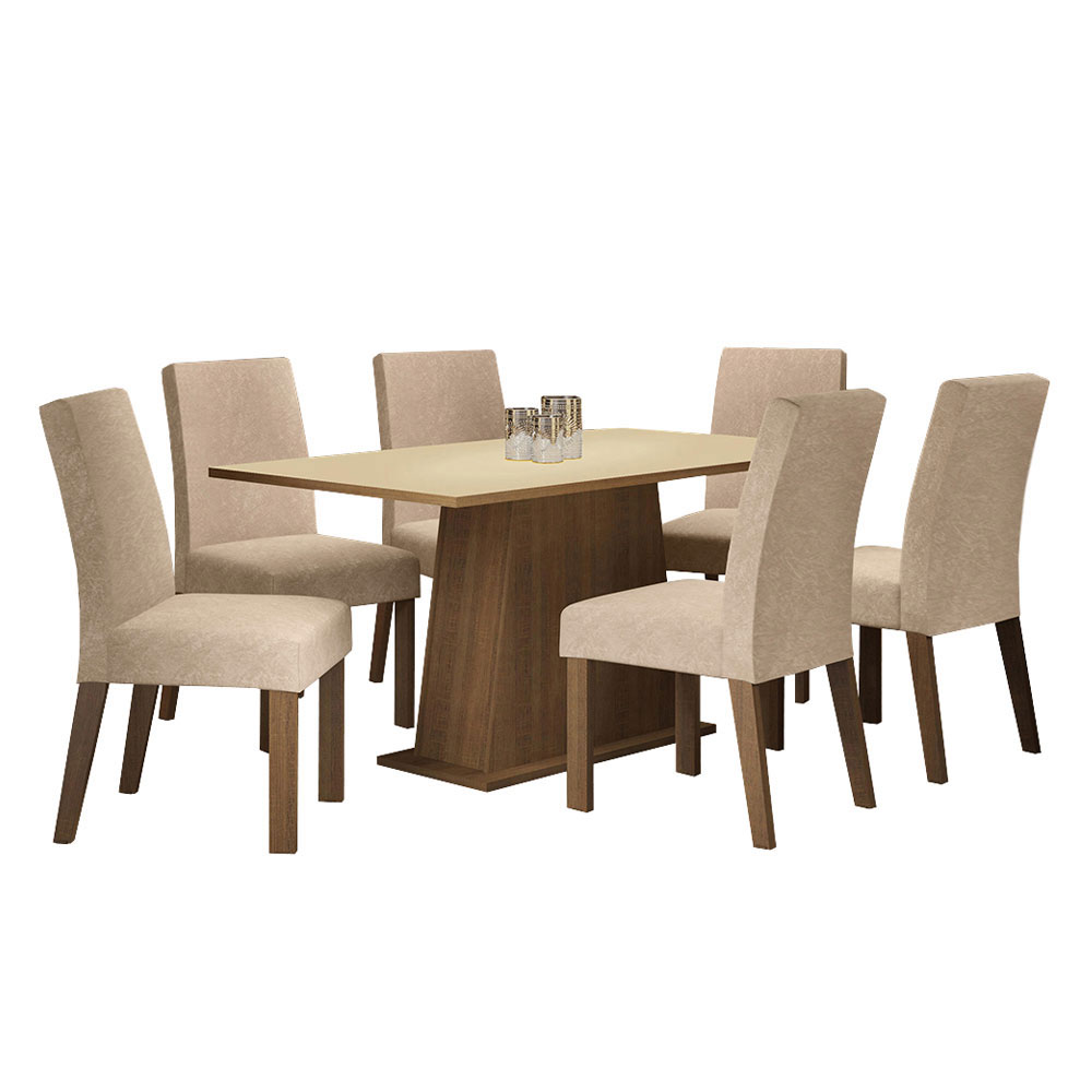 Juego de Comedor con Mesa y 6 Sillas Madesa Roberta MCI