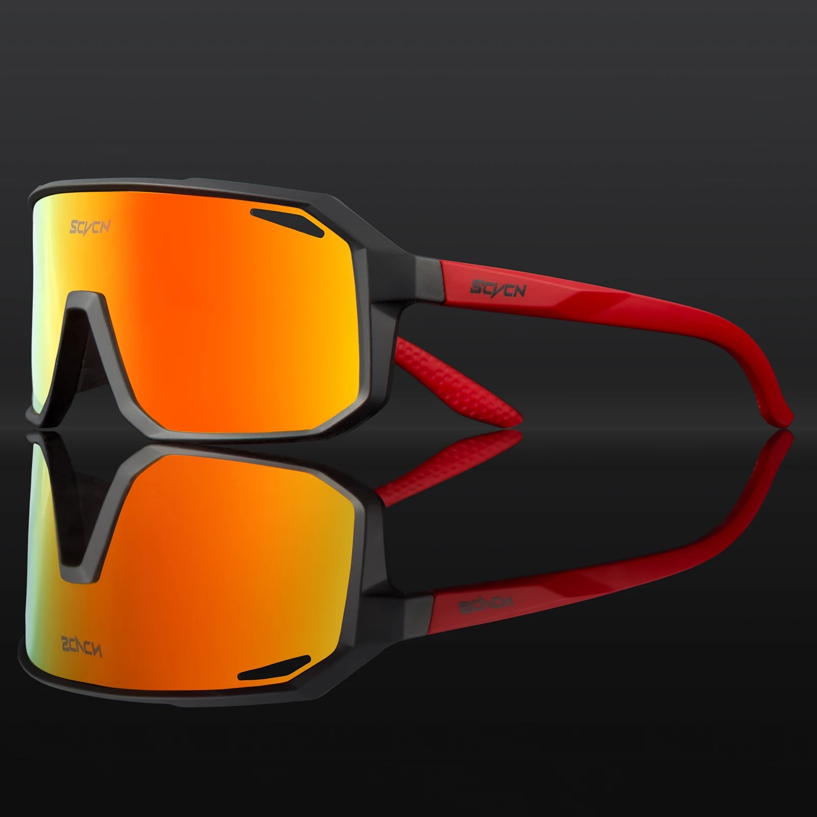 Gafas sol ciclismo lentes rojo camping montaña carretera deportes correr UV400 senderismo moto