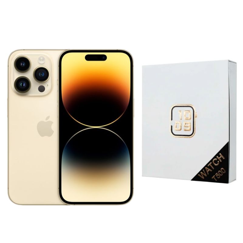 iPhone 14 Pro Max 256GB Dorado E-SIM Reacondicionado Grado A + Reloj Genérico