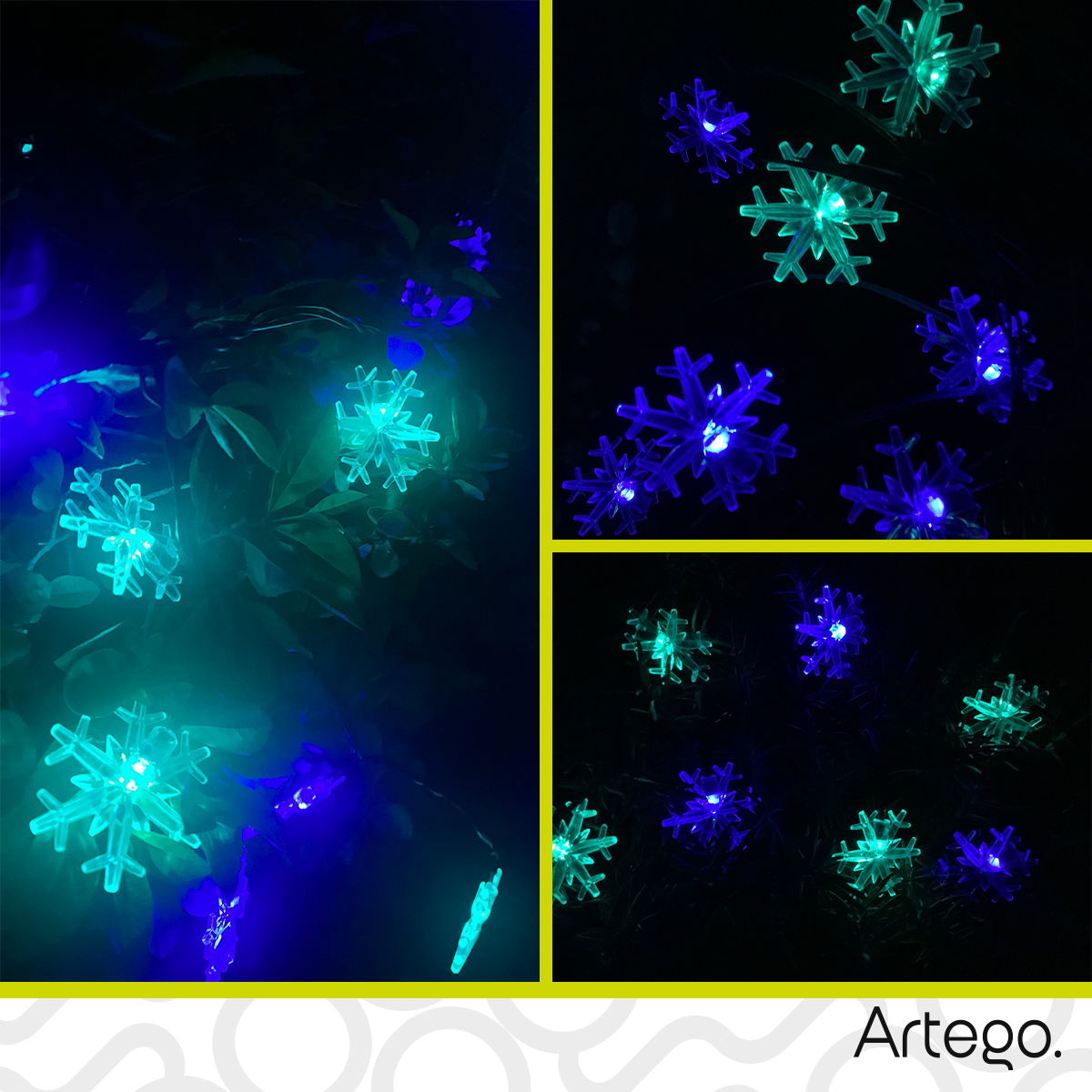 Luces solares 100 led copo de nieve snowflake style 8 modos de uso para exteriores Guirnalda de luces solares string lights outdoor patio lights wedding party decor 