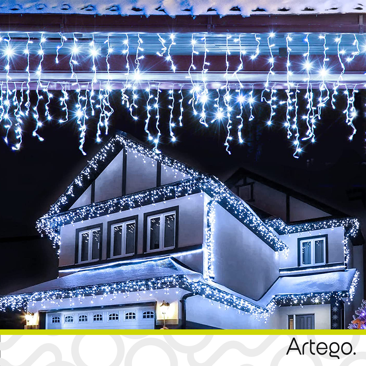 Cortina De Luz De 3m Con Forma De Estrella, Guirnalda De Luz Blanca Cálida Para Ventana, Navidad, Interior, USB, Decoración Navideña Luminosa Para Jardín Y Dormitorio
