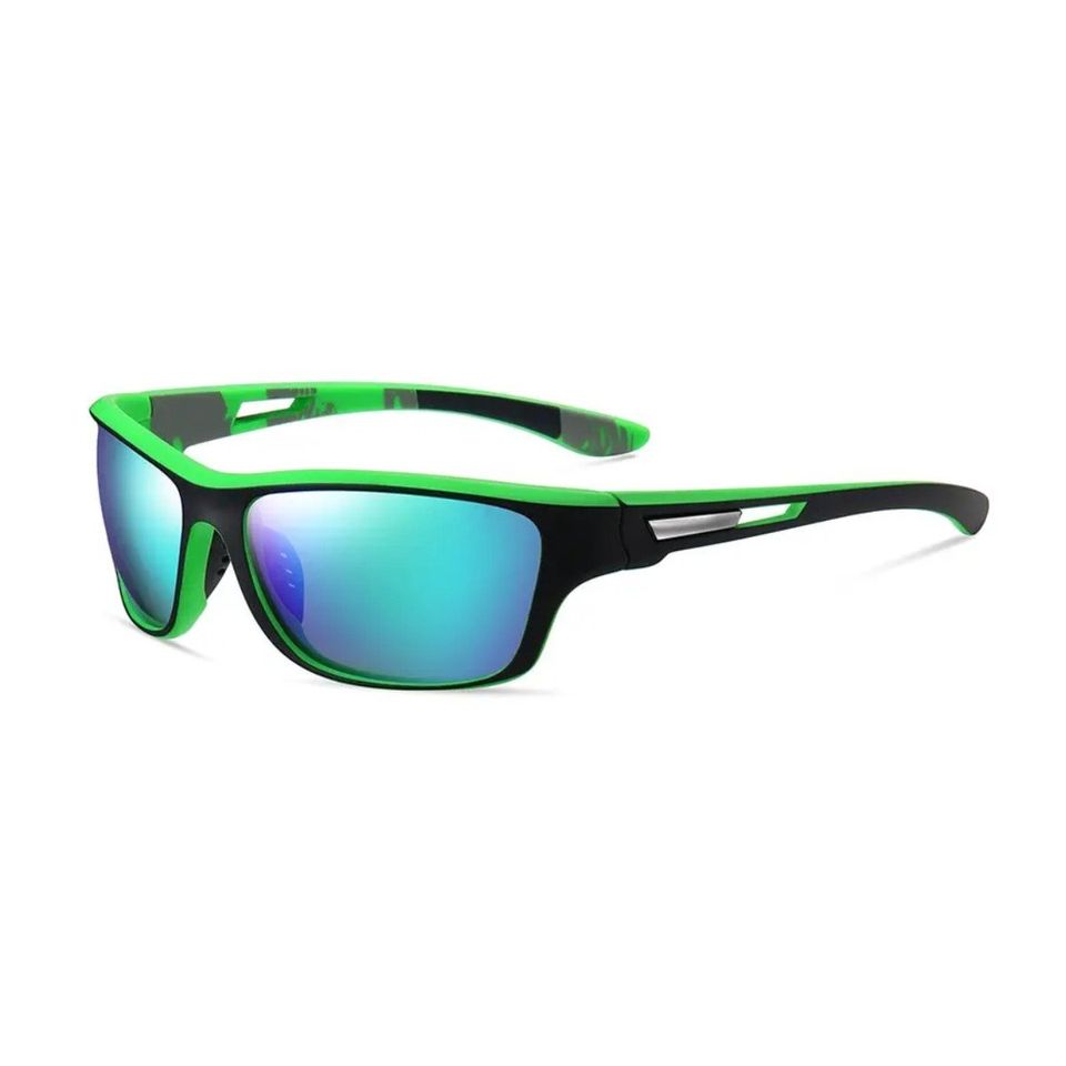 Gafas ciclismo azul negro moto deportes auto carreras polarizadas lentes deportivas verde filtro UV