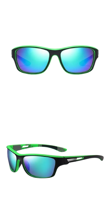 Gafas ciclismo azul negro moto deportes auto carreras polarizadas lentes deportivas verde filtro UV