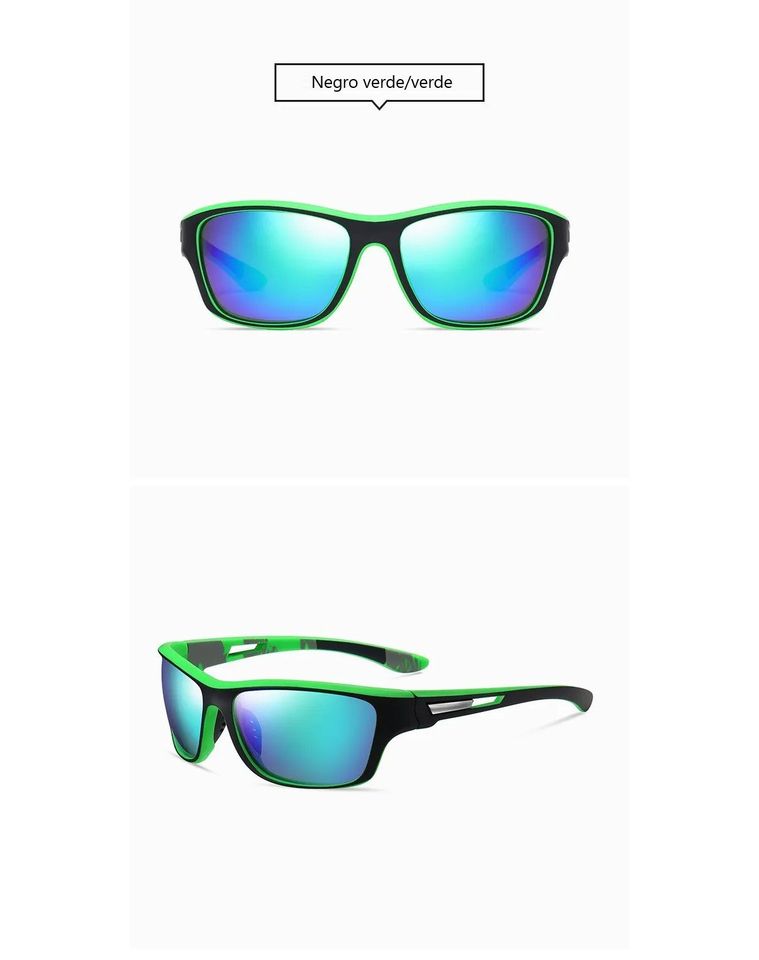 Gafas ciclismo azul negro moto deportes auto carreras polarizadas lentes deportivas verde filtro UV