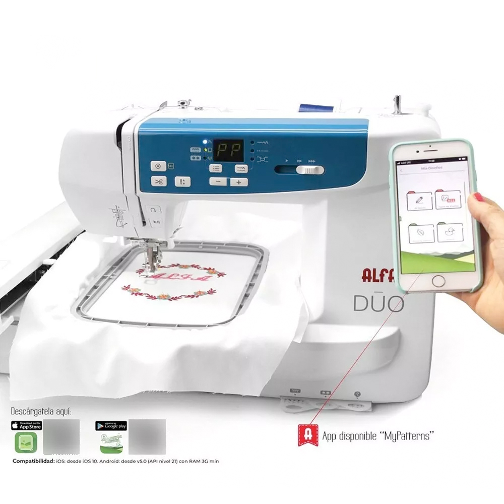 Máquina De Coser Y Bordadora Doméstica 2 En 1 - Alfa Dúo