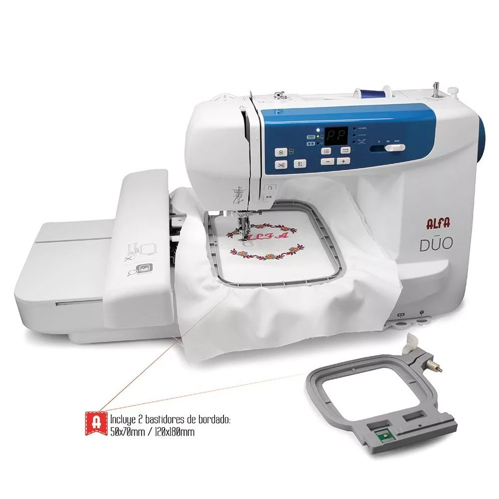 Máquina De Coser Y Bordadora Doméstica 2 En 1 - Alfa Dúo