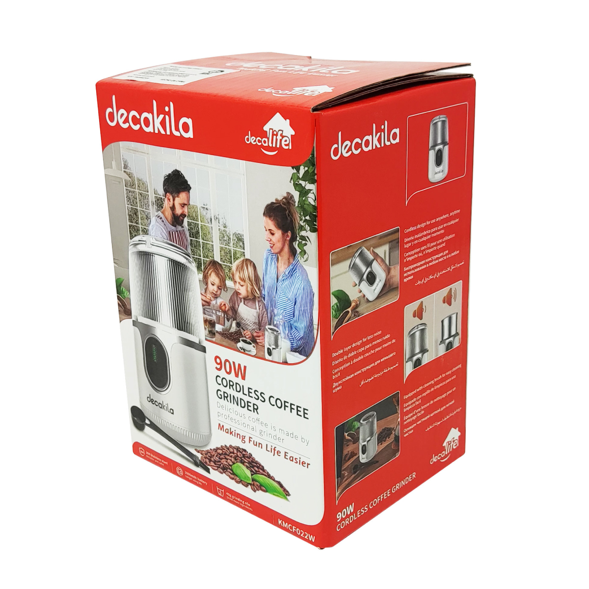 Molino de Café 40 g Inalámbrico Blanco Decakila KMCF022W