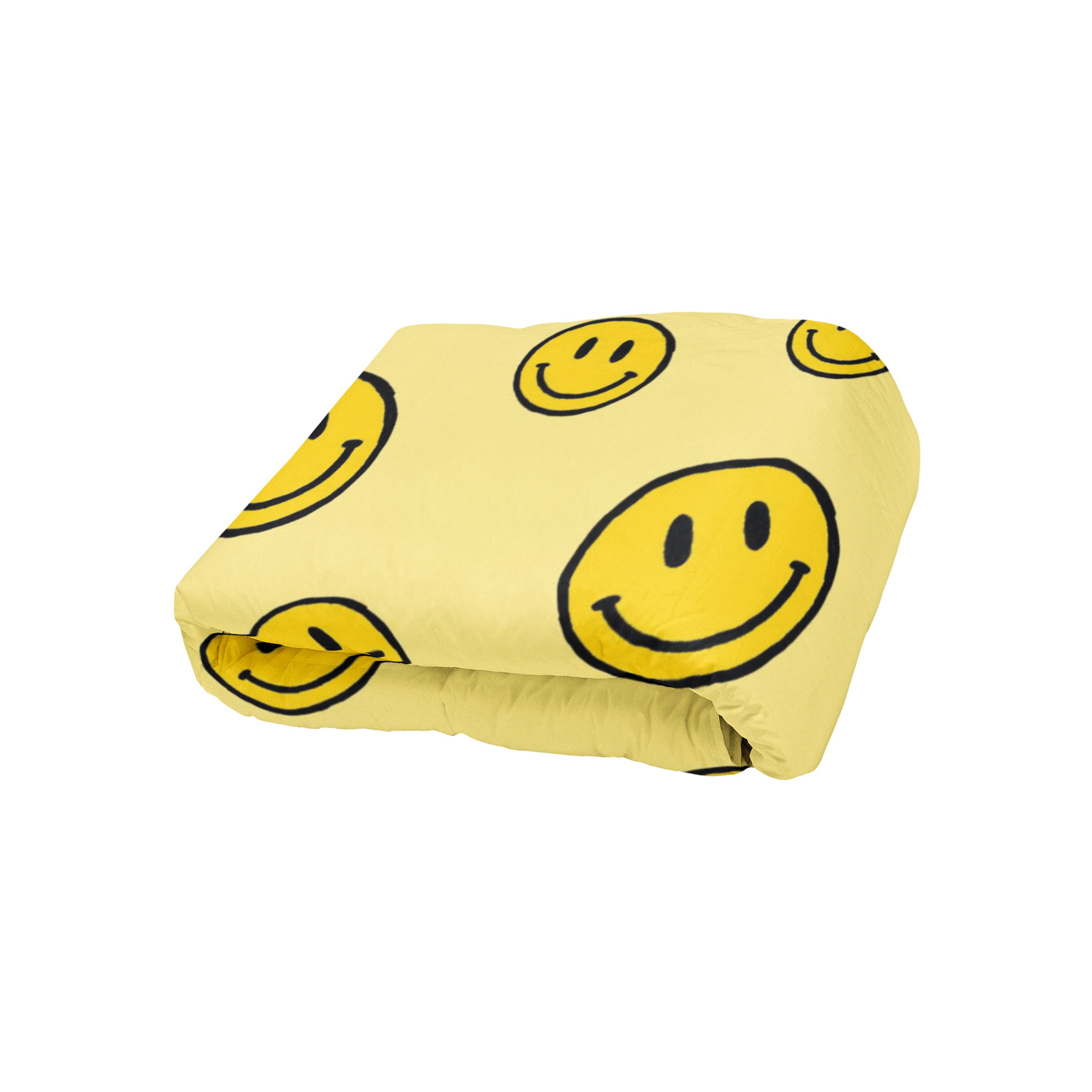 Cobija Manta Frazada Diseño de Caritas Felices Amarillas Ultra Suave y Ligera de Alta Calidad