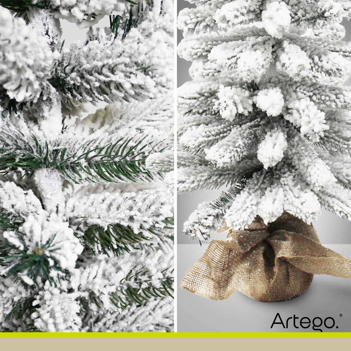 Árboles De Navidad Set de 3 piezas kit Nevado Italian Cypress Ramas Premium Set Christmas Trees Decoración navideña centro de mesa Artego
