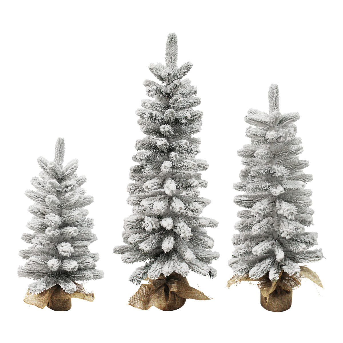 Árboles De Navidad Set de 3 piezas kit Nevado Italian Cypress Ramas Premium Set Christmas Trees Decoración navideña centro de mesa Artego