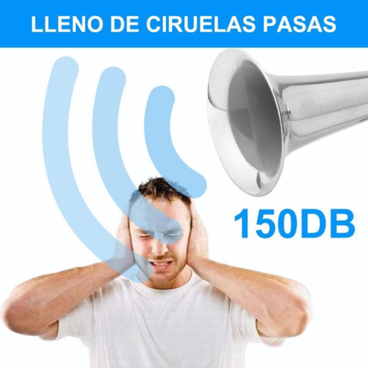 Bocina De Aire Bimetálica Para Bocina De Doble Tubo 150db gris negro