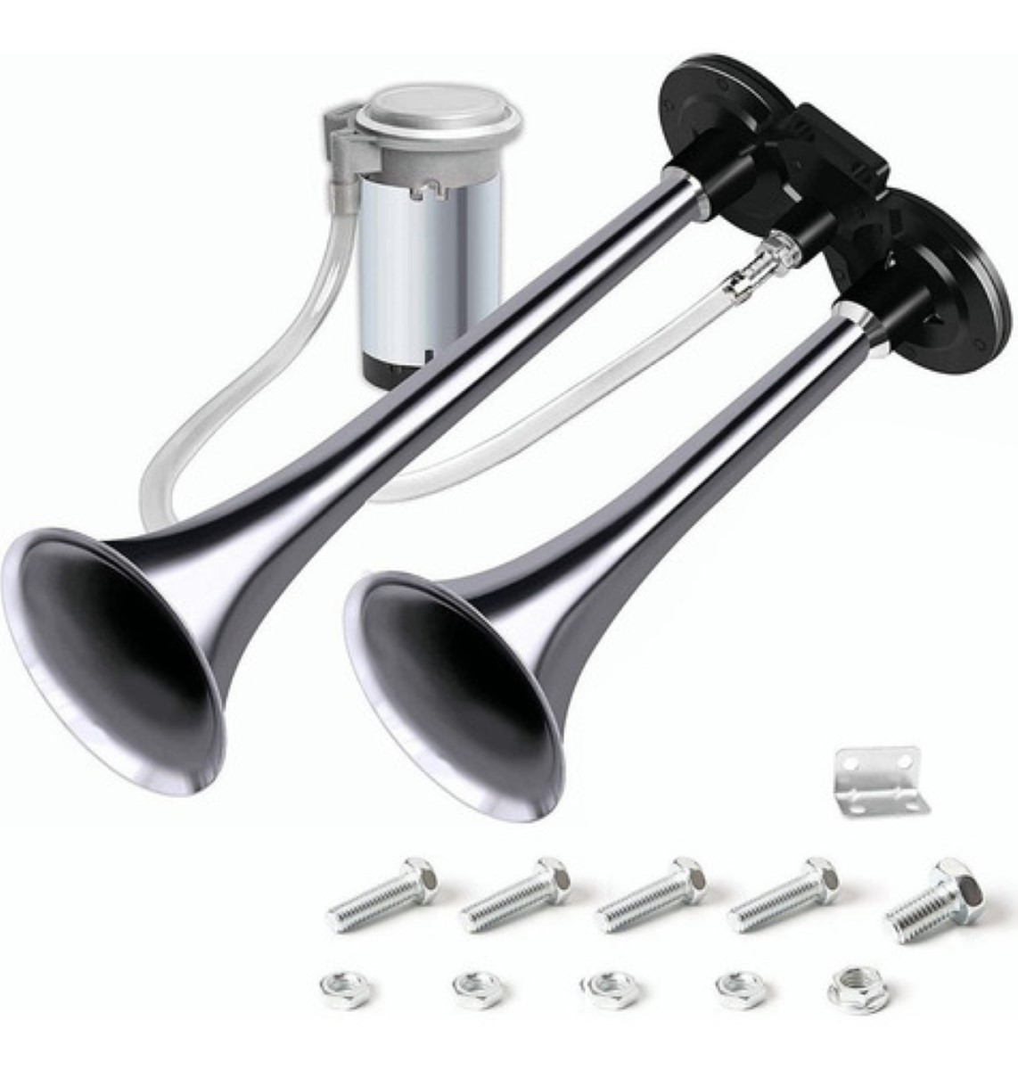 Bocina De Aire Bimetálica Para Bocina De Doble Tubo 150db gris negro