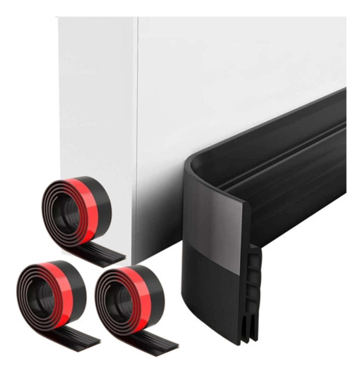 3 Piezas De Guardapolvo Cubre Puerta Atrapa Polvo negro rojo