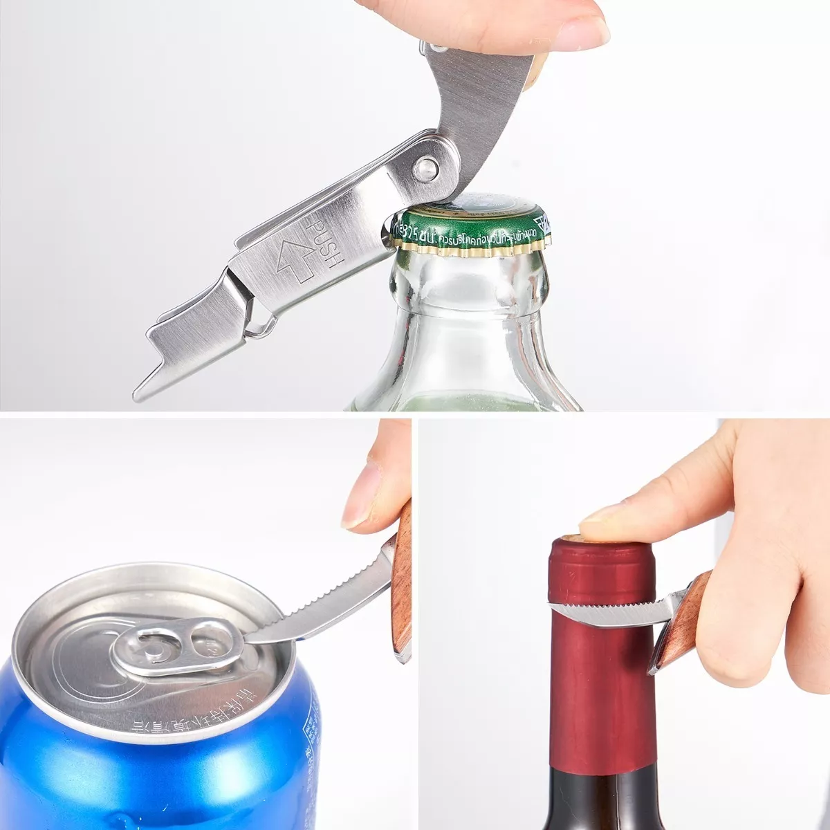 Destapacorchos Vinos Sacacorchos Con Funda De Madera