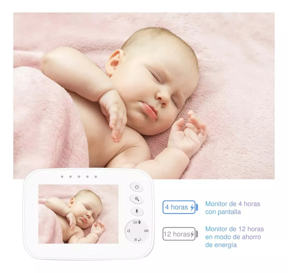 Monitor De Bebés Con Cámara Visión Audio Y Nocturna