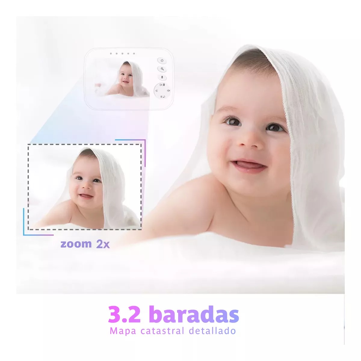 Monitor De Bebés Con Cámara Visión Audio Y Nocturna