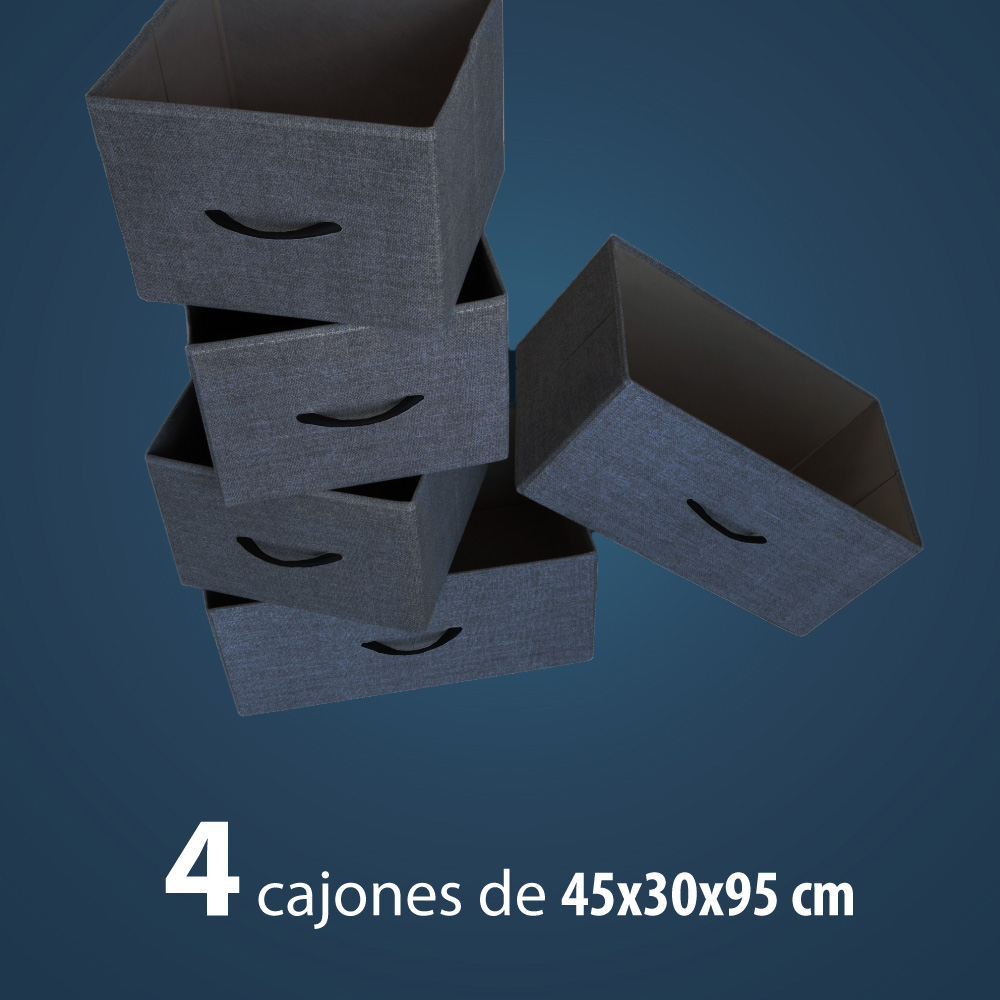 Gabinete con 4 cajones organizador multifuncional de almacenamiento