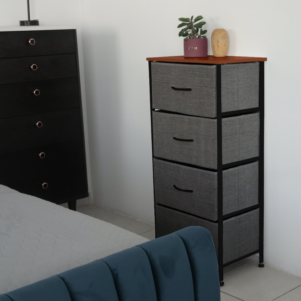 Gabinete con 4 cajones organizador multifuncional de almacenamiento