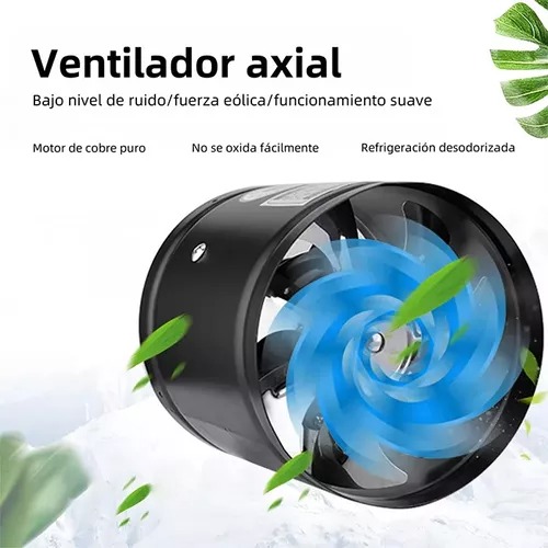 Extractor Silencios Humo Aire Tubo Axial 6 Inch Extractores