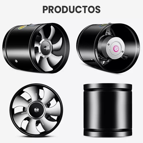 Extractor Silencios Humo Aire Tubo Axial 6 Inch Extractores