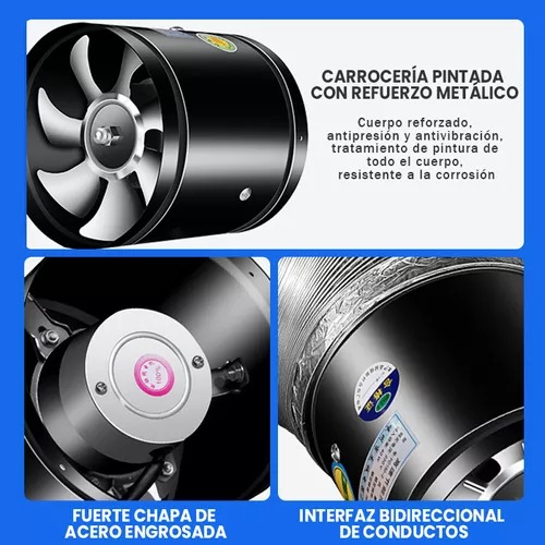 Extractor Silencios Humo Aire Tubo Axial 6 Inch Extractores